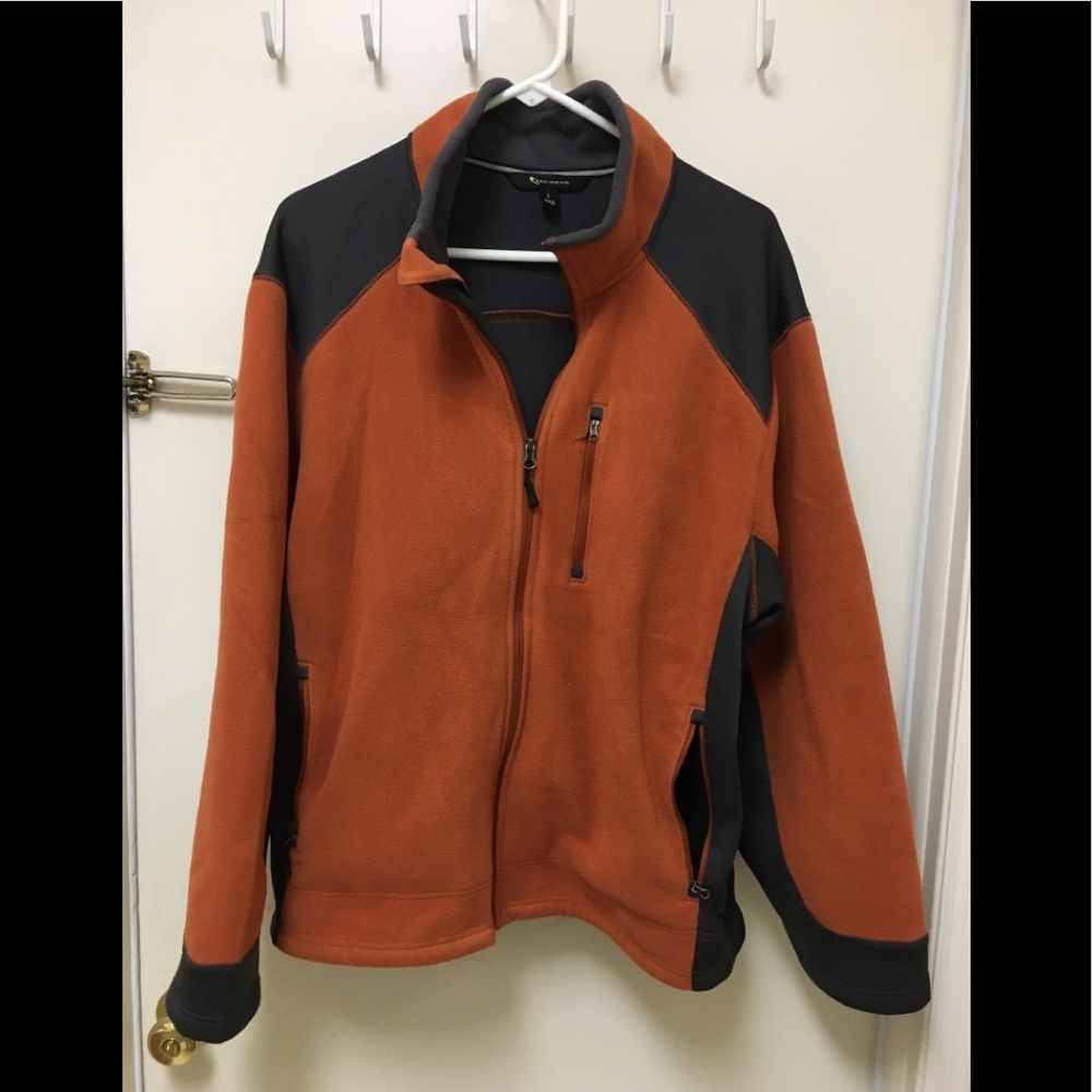 Ten Gear Zip up Sweater Jacket Fleece L orange